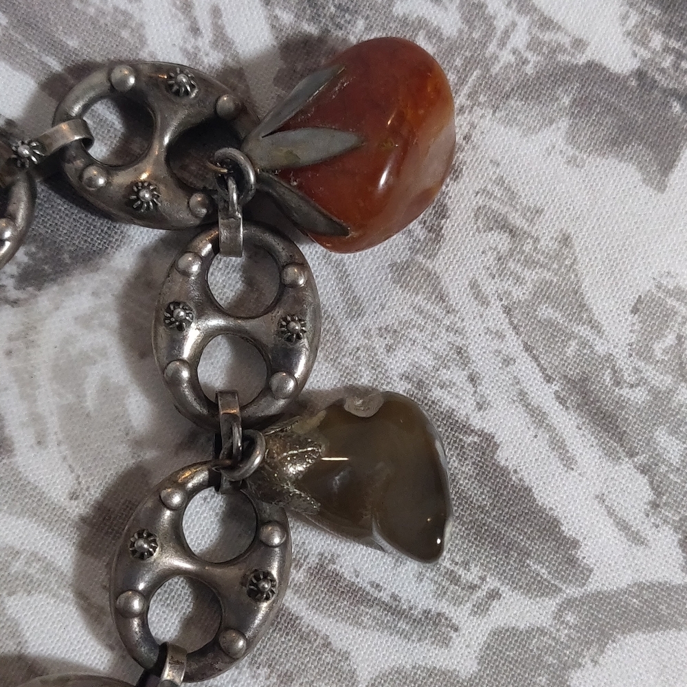 ETRUSCAN Vintage silver MADE ITALY PREOWNED 1800S charm bracelet - Picture 5 of 8
